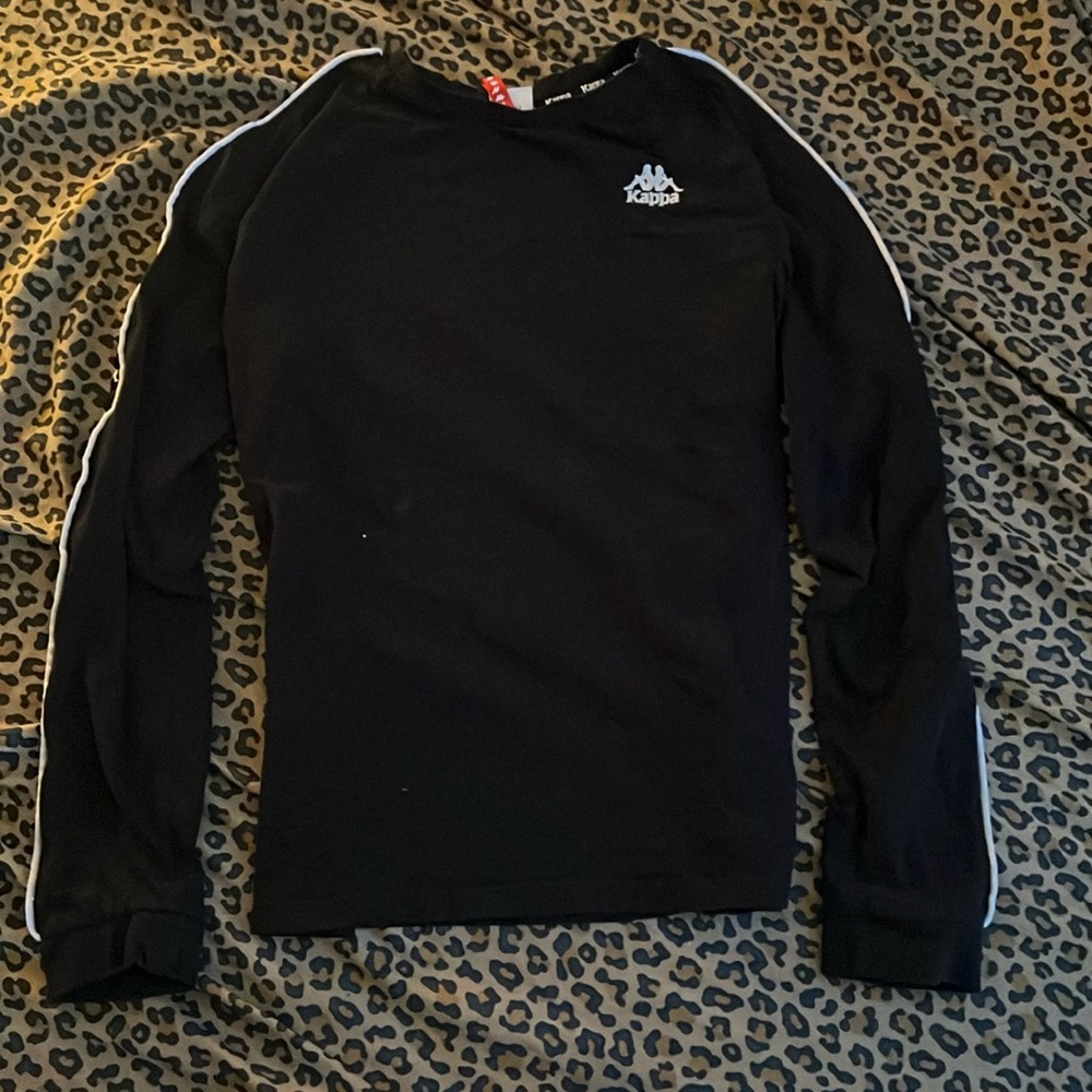Kappa Black Long Sleeve Tee with Logo